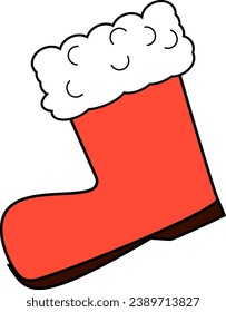 Illustration material of simple and cute boots