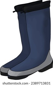 Illustrationsmaterial von einfachen und niedlichen Stiefeln