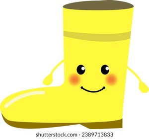Material de ilustración de botas simples y lindas