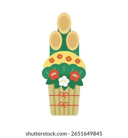 Illustrationsmaterial von einfachen niedlichen Kadomatsu