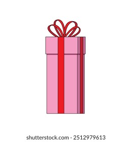 Illustration material of simple and cute present