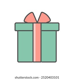 Illustration material of simple cute present