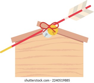 Illustration material of a simple demon arrow