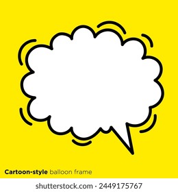 Illustration material of a simple design cloud-shaped speech bubble