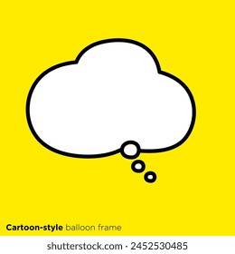 Illustration material of a simple design cloud-shaped speech bubble
