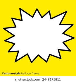 Illustration material of a simple design popping speech bubble