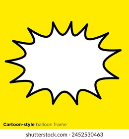 Illustration material of a simple design popping speech bubble