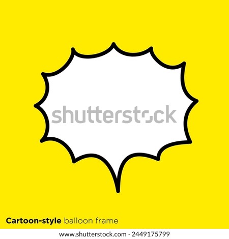 Illustration material of a simple design popping speech bubble