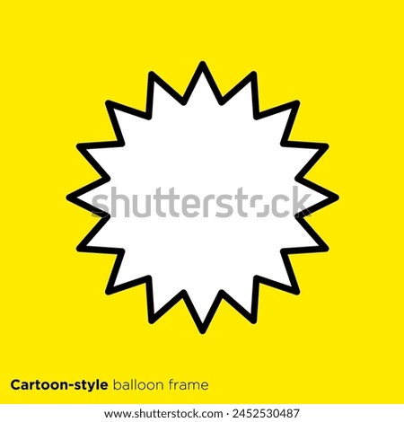 Illustration material of a simple design popping speech bubble