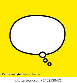 Illustration material of a simple design round speech bubble