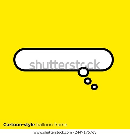Illustration material of a simple design rounded speech bubble