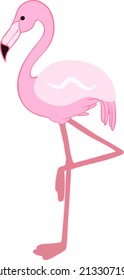 Material de ilustración de flamingo simple