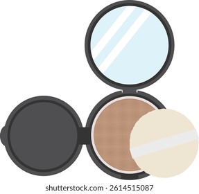 Illustration material of a simple foundation compact