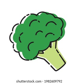 Illustration material of simple green pepper