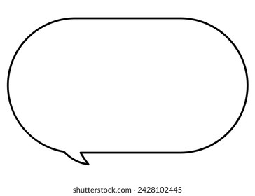 Illustration material of simple speech bubble