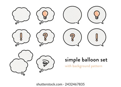 material de ilustración de habla simple y varios iconos emocionales