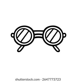 Material de ilustração de óculos de sol simples