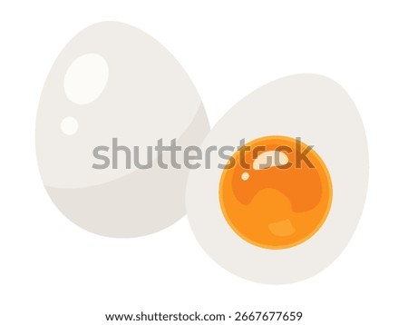 Illustration material of soft-boiled eggs