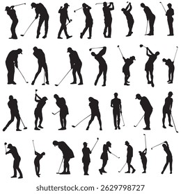 Material de ilustração: Silhueta desportiva - GOLF -