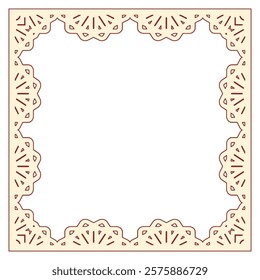 Illustration material of a square lace frame