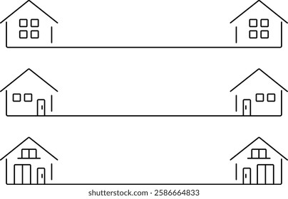 Illustration material that can be used to decorate title of home building or housing consultation meeting