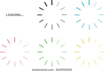 Illustration material that can be used to express the loading of smartphones and computers