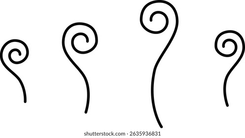Illustrationsmaterial, das zur Darstellung von Gerüchen und Dampf verwendet werden kann