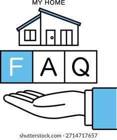 Illustration material that can be used to present frequently asked questions when purchasing or building a home