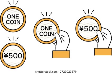 Material de ilustración que se puede utilizar para mostrar cómo se pueden completar los pagos con una sola moneda