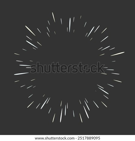 Illustration material of thin lines spreading explosion light