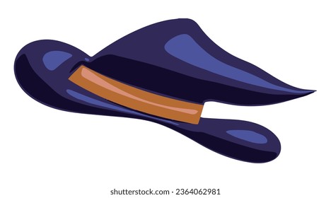 Material de ilustración de un sombrero de bruja tridimensional