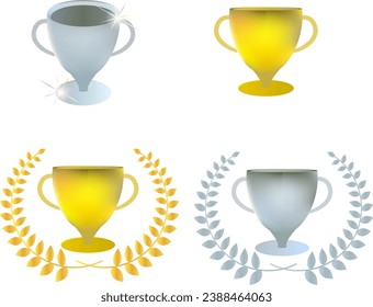Material de ilustración de trofeo y marca de clasificación