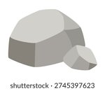 Illustration material of two pebbles lined up