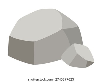 Illustration material of two pebbles lined up