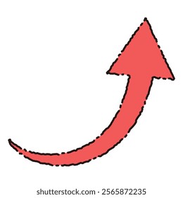 Illustration material of an upward arrow