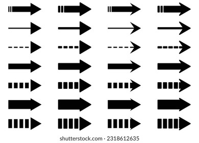 Illustration Material Various Arrow Illustration Set