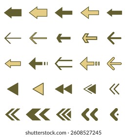 Illustration material: Various arrow illustration set