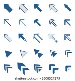 Illustration material: Various arrow illustration set