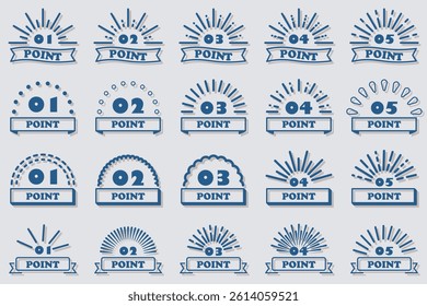 Illustration material: various frames, headings, speech bubbles
