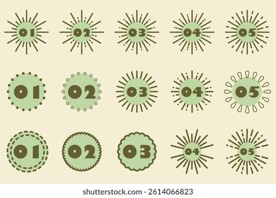 Illustration material: various frames, headings, speech bubbles