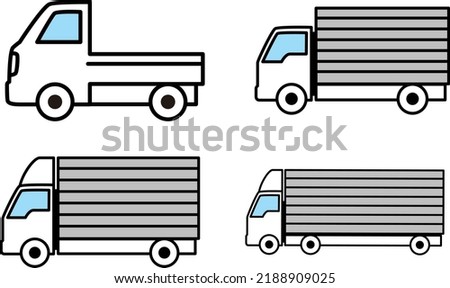 Illustration material of various trucks.