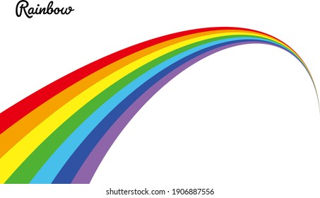 Illustration material of the vector of a certain perspective rainbow