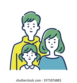 Illustration material of young family