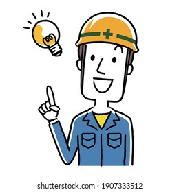 Material de ilustración: Joven vestido de trabajo, ideas, ideas