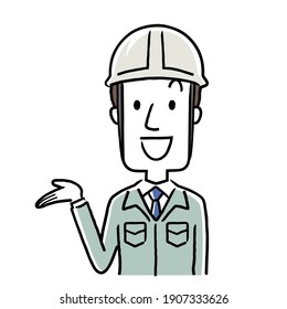 Illustrationsmaterial: Junge Menschen in Arbeitskleidung, Einführung, Beratung