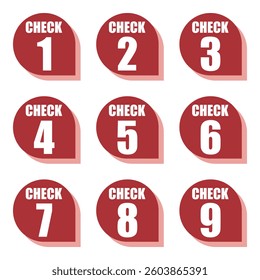 Illustration Material:Number icons 1 to 9