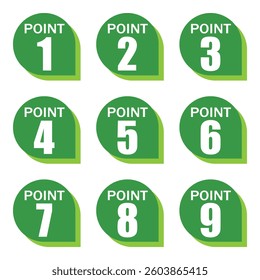Illustration Material:Number icons 1 to 9