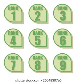 Illustration Material:Number icons 1 to 9