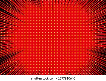 Illustration of materials for background of radiation and concentration lines (red)