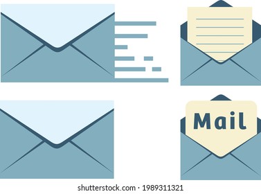 Material de ilustración como correos electrónicos y cartas